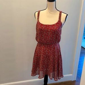 LIGHTWEIGHT SUMMER FLOWY DRESS! Cute red